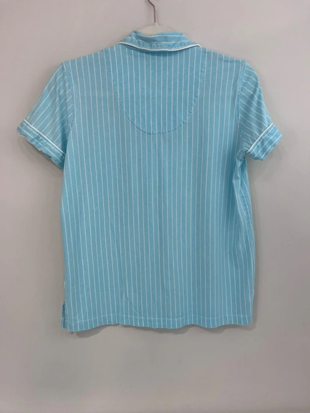 Lauren Ralph Lauren Women's Sz S 2-Pc Striped Bingham Bermuda Cotton Pajama Set